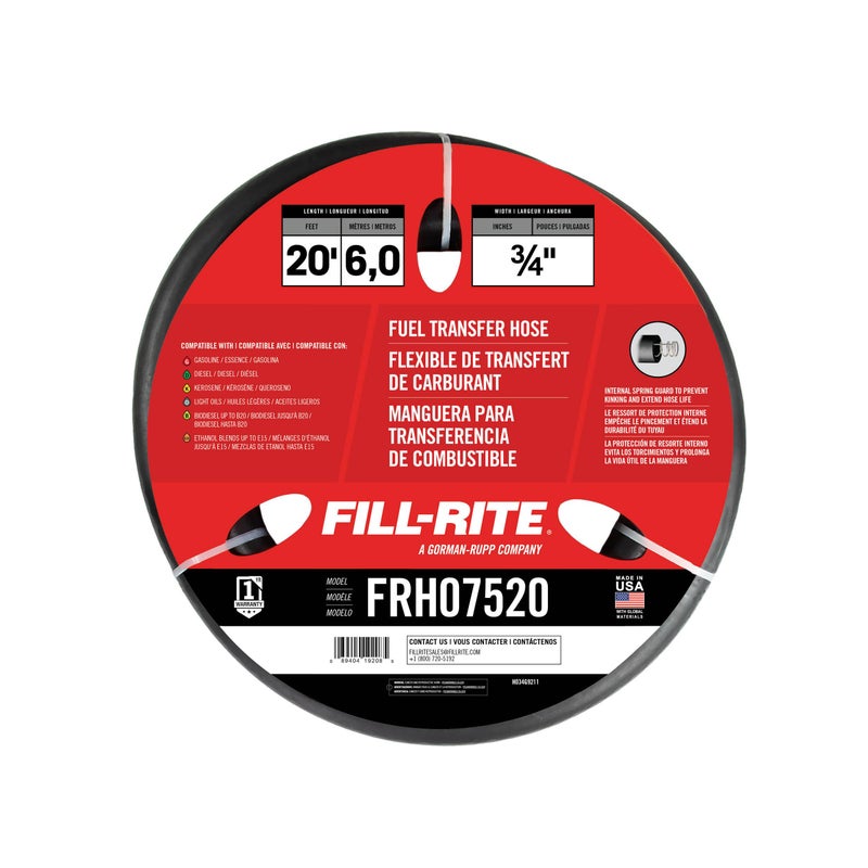 FILL RITE Fill-Rite FRH07520 3/4" x 20' Fuel Transfer Hose - Image 2